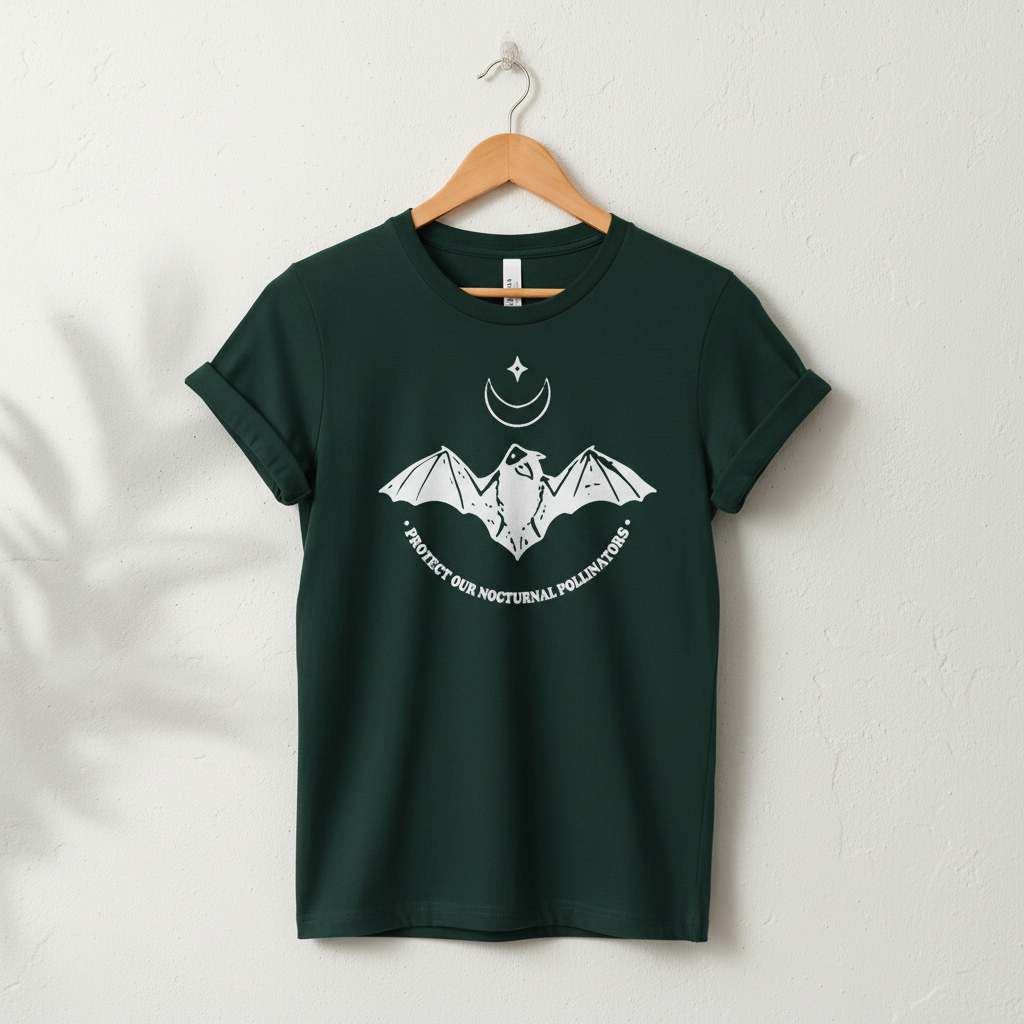 Protect Our Nocturnal Pollinators T-Shirt Ethical Earth Store