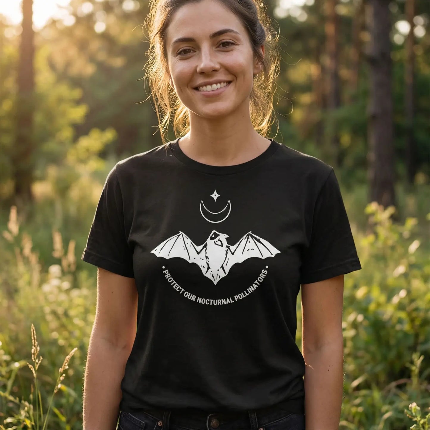 Protect Our Nocturnal Pollinators T-Shirt Ethical Earth Store