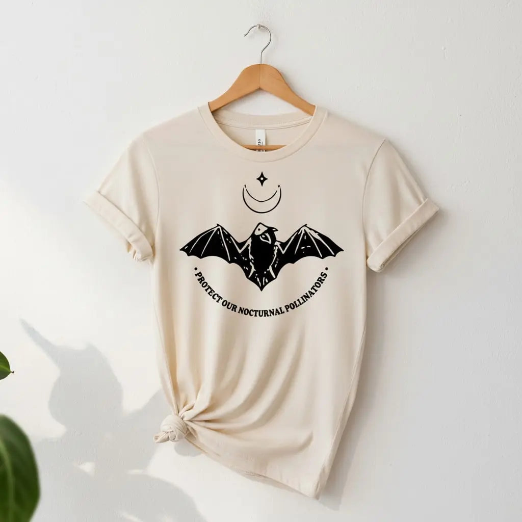 Protect Our Nocturnal Pollinators T-Shirt Ethical Earth Store