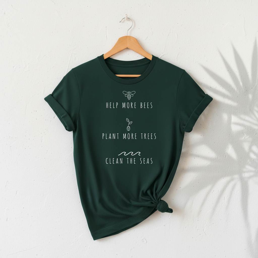 Bees, Trees and Seas T-Shirt Ethical Earth Store
