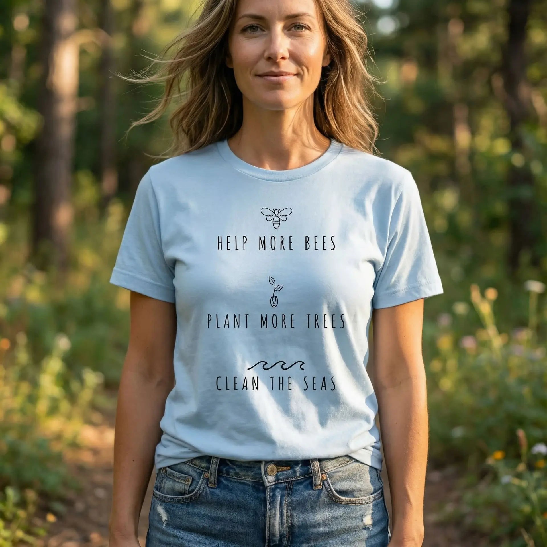 Bees, Trees and Seas T-Shirt Ethical Earth Store