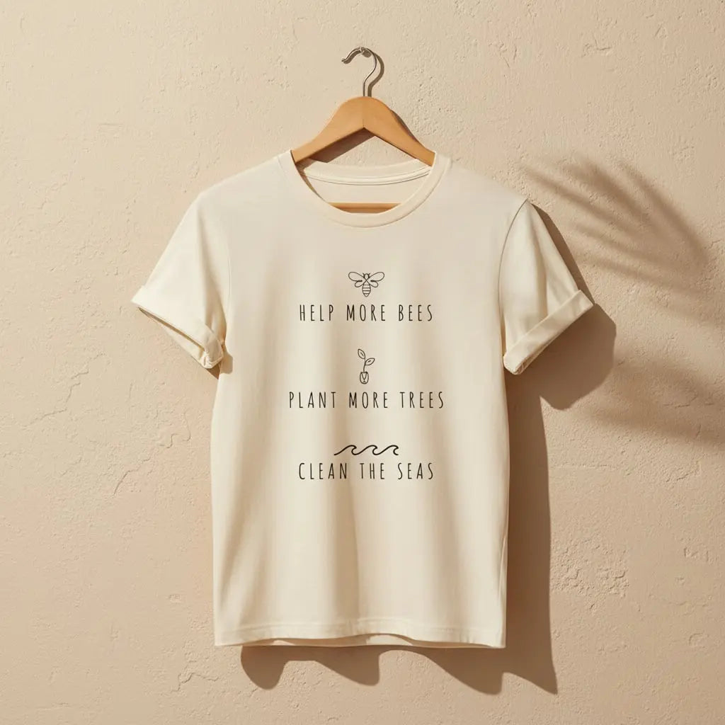 Bees, Trees and Seas T-Shirt Ethical Earth Store