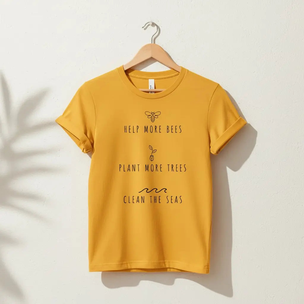 Bees, Trees and Seas T-Shirt Ethical Earth Store