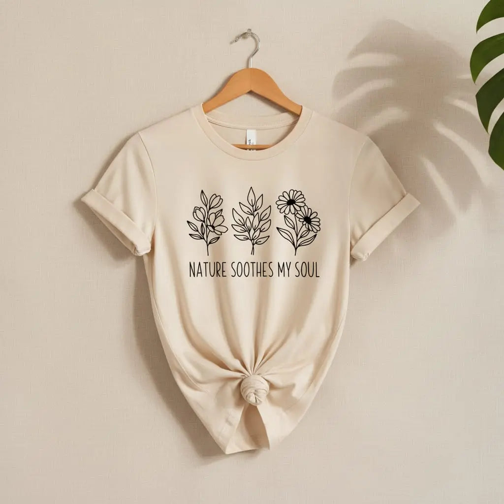 Nature Soothes My Soul T-Shirt Ethical Earth Store