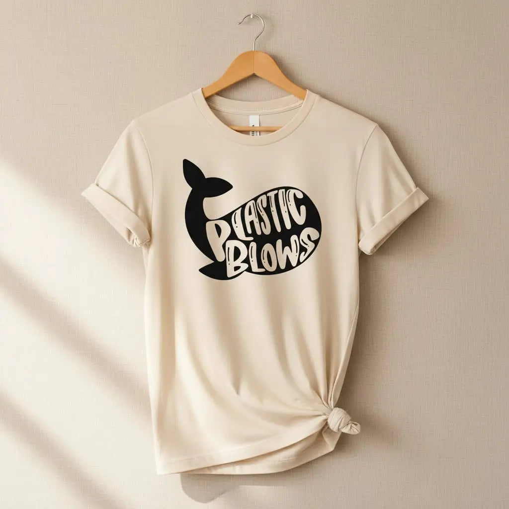 Plastic Blows T-Shirt Ethical Earth Store