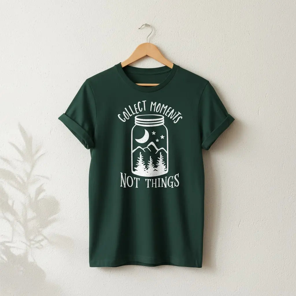 Collect Moments Not Things T-Shirt Ethical Earth Store