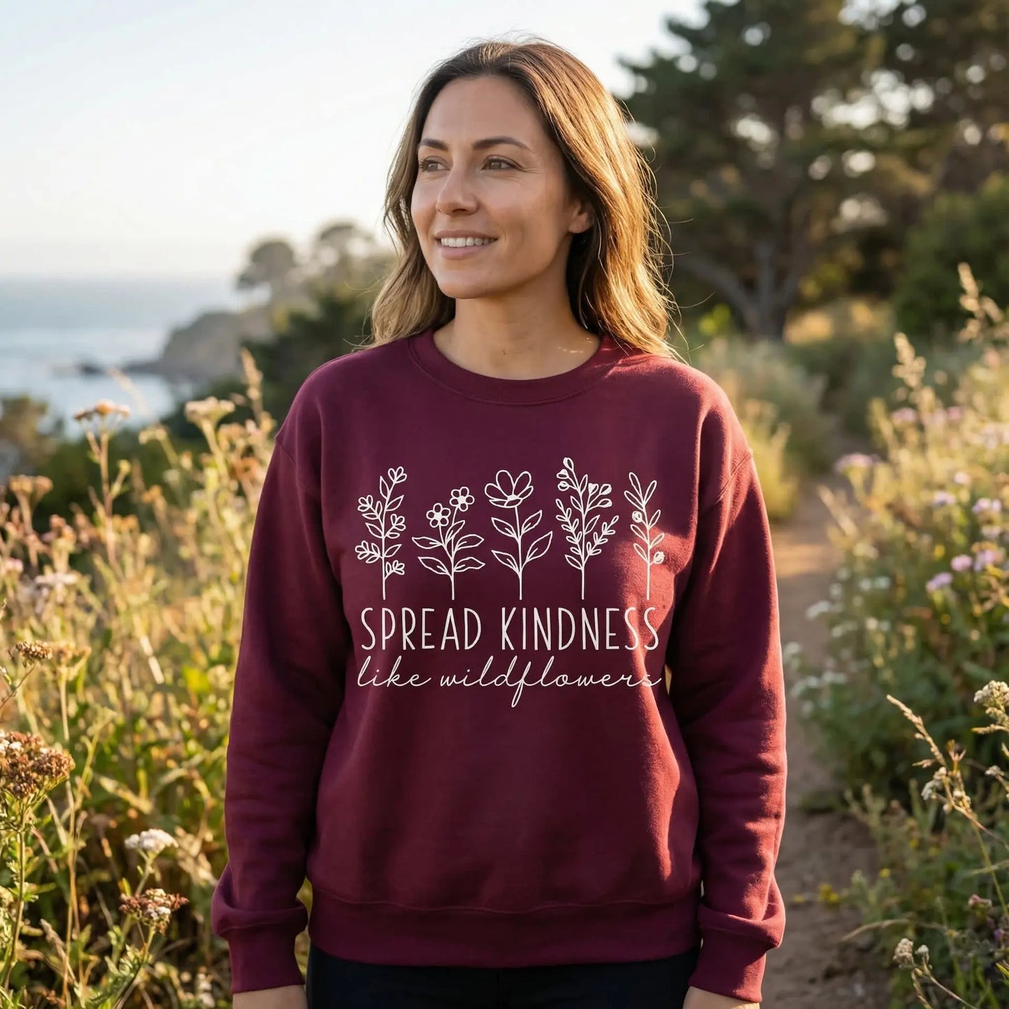 Spread Kindness Like Wildflowers Sweatshirt Ethical Earth Store