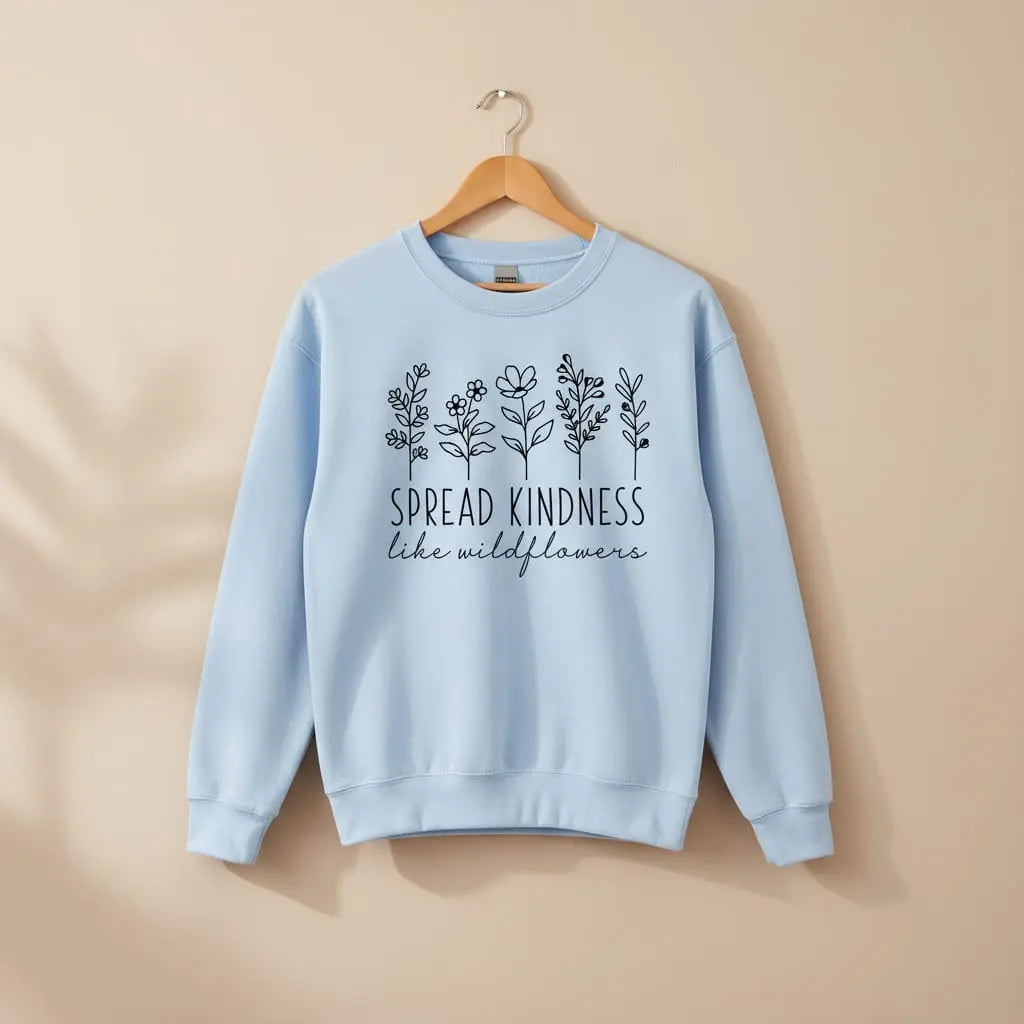 Spread Kindness Like Wildflowers Sweatshirt Ethical Earth Store