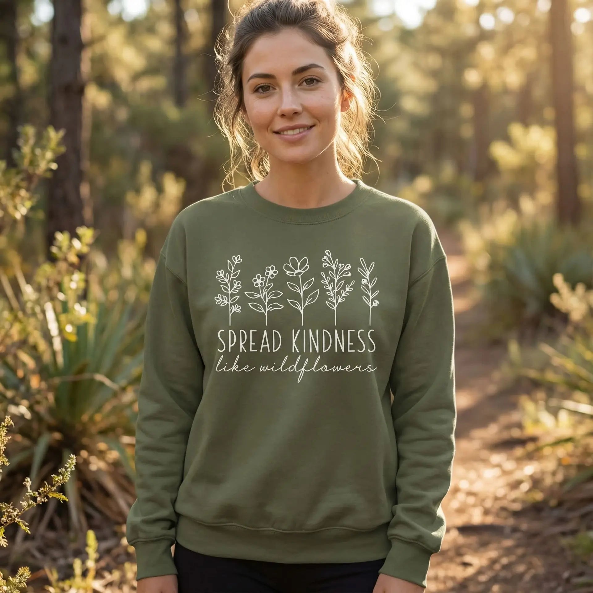Spread Kindness Like Wildflowers Sweatshirt Ethical Earth Store