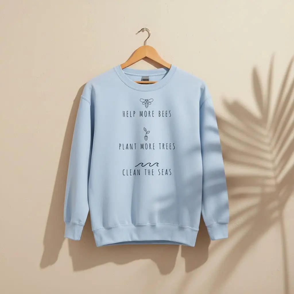 Bees, Trees and Seas Sweatshirt Ethical Earth Store