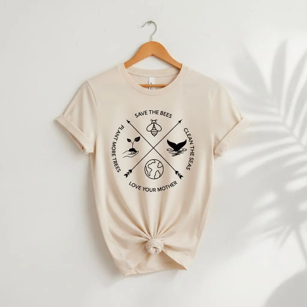 Save The Bees T-Shirt Ethical Earth Store