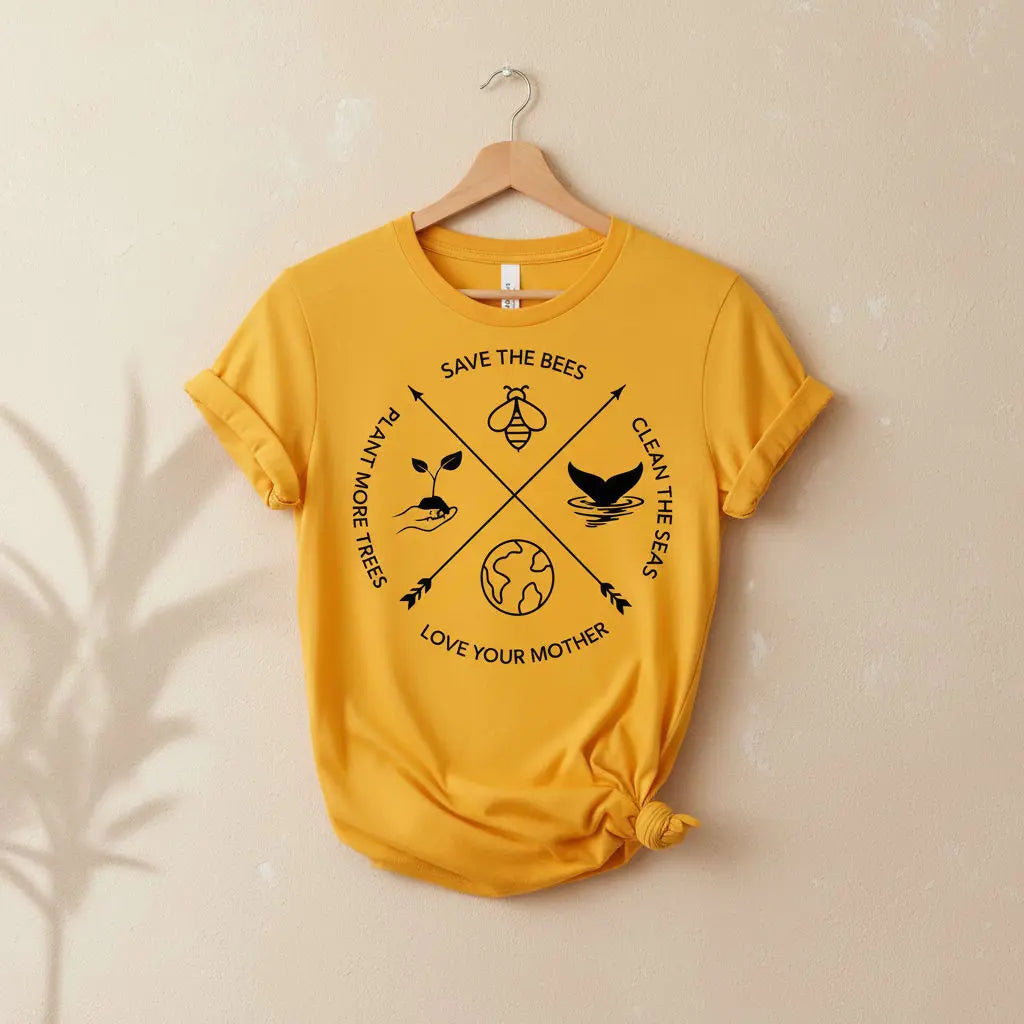 Save The Bees T-Shirt Ethical Earth Store