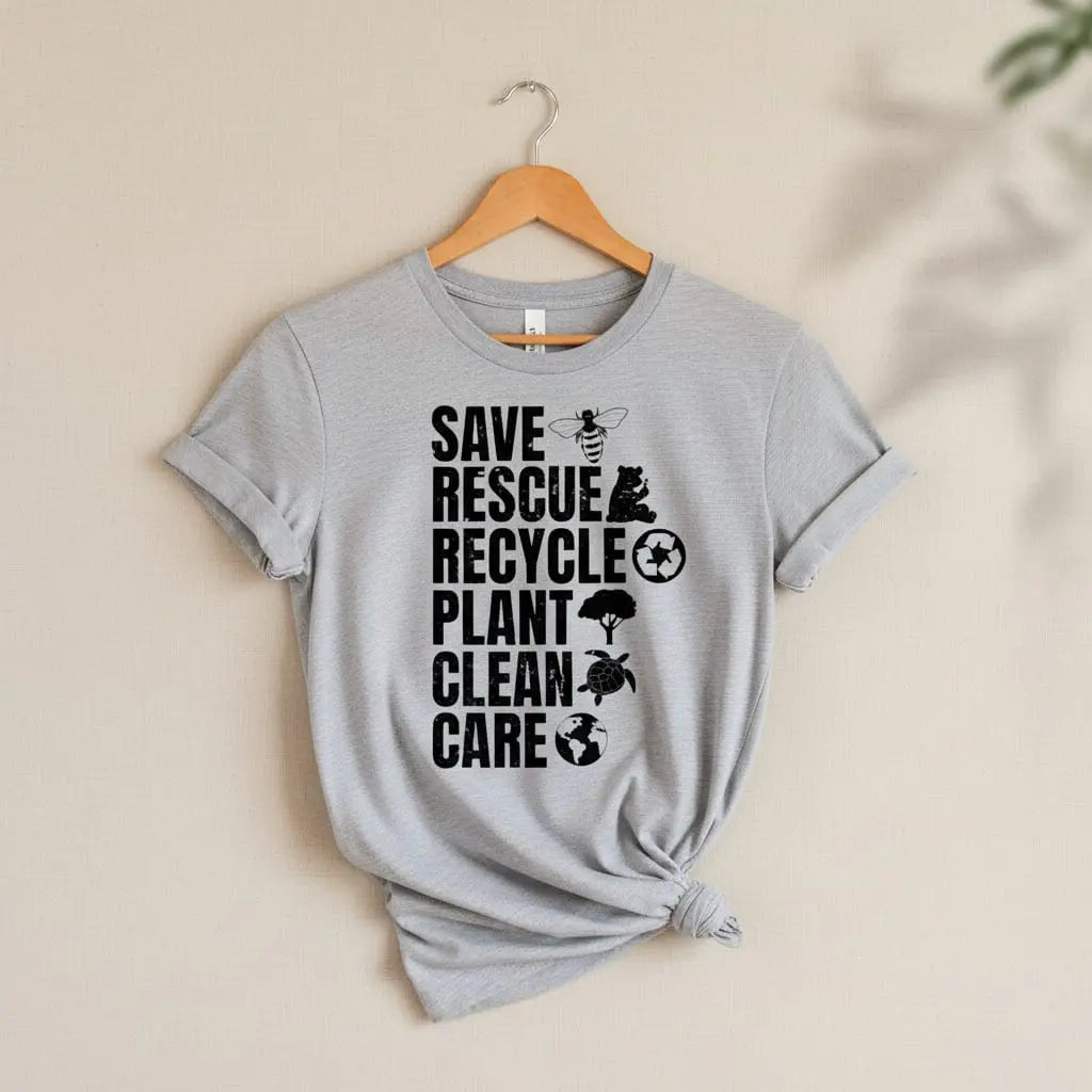 Save, Rescue, Recycle T-Shirt Ethical Earth Store