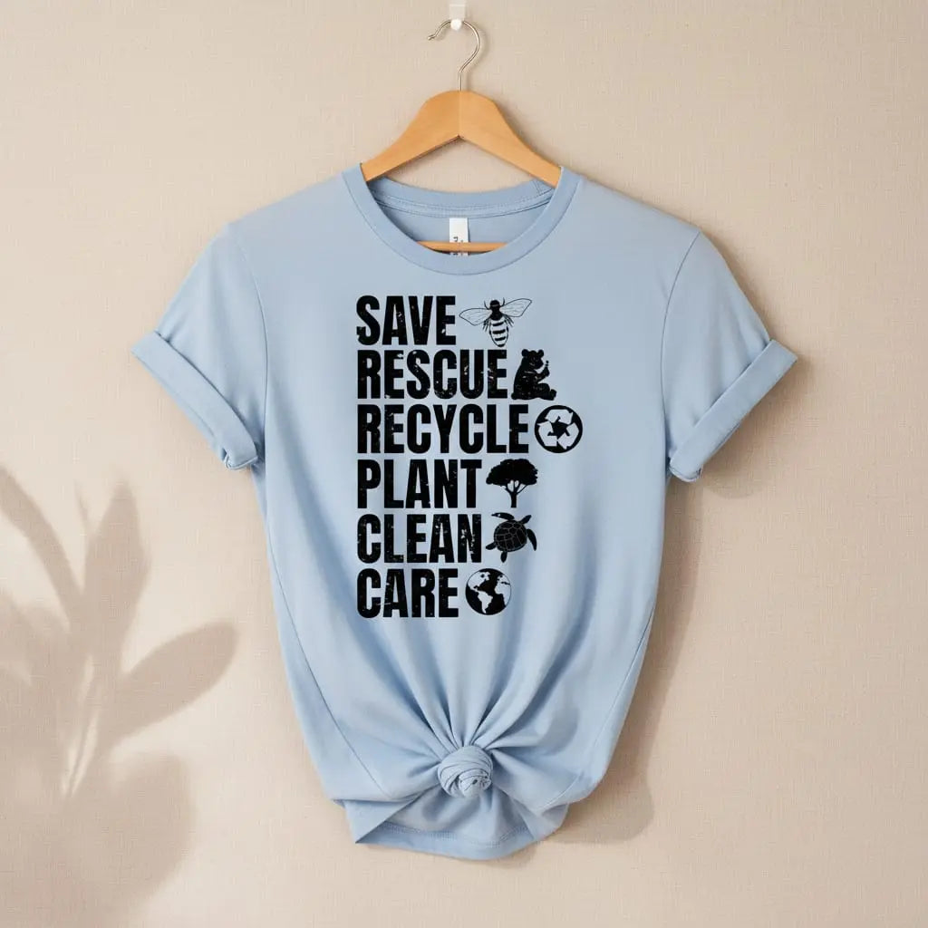Save, Rescue, Recycle T-Shirt Ethical Earth Store