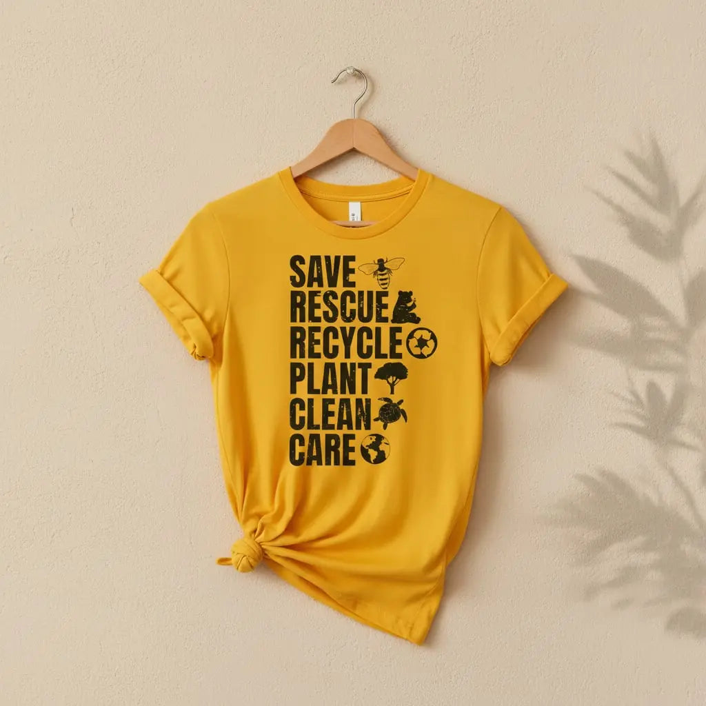 Save, Rescue, Recycle T-Shirt Ethical Earth Store