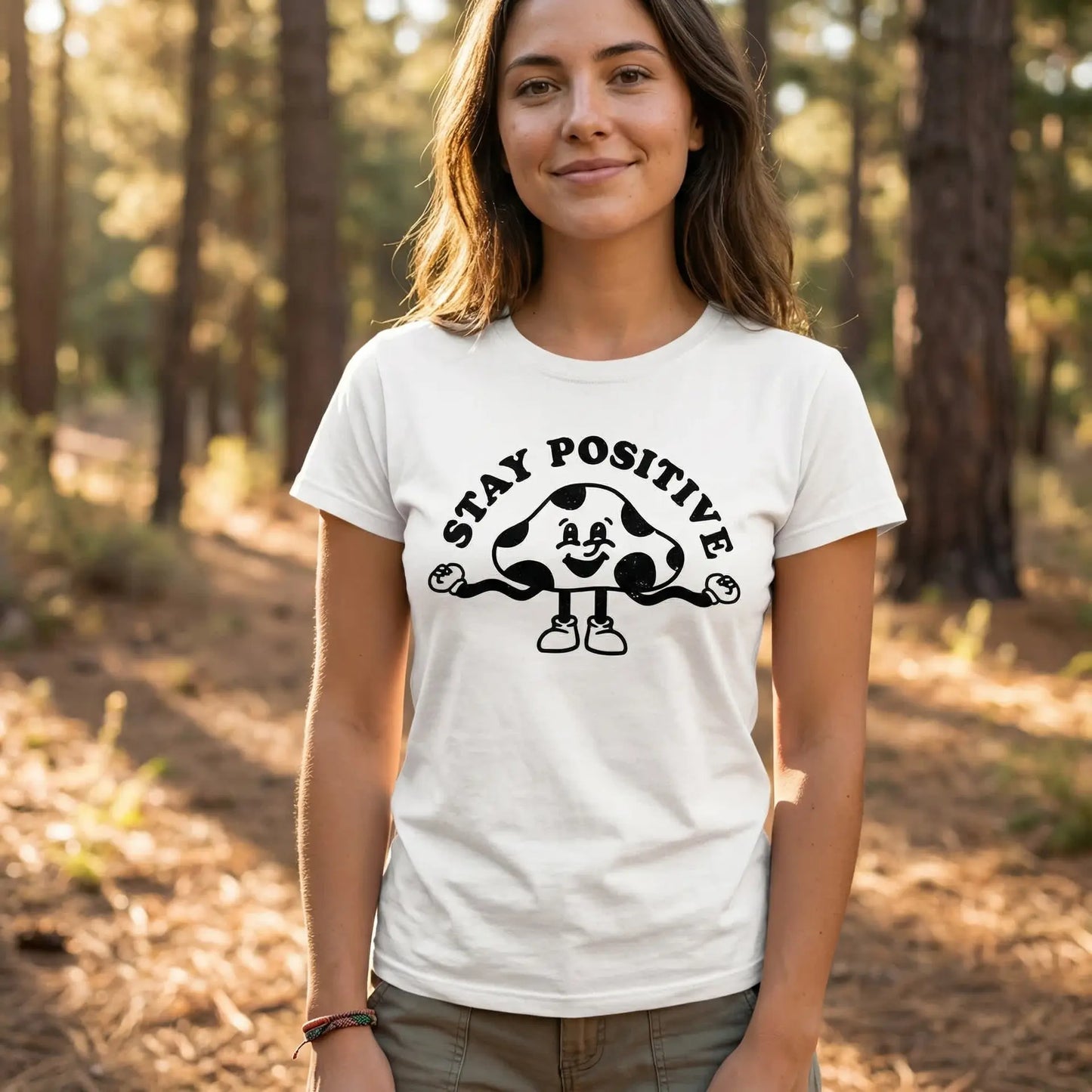 Stay Positive T-Shirt Ethical Earth Store