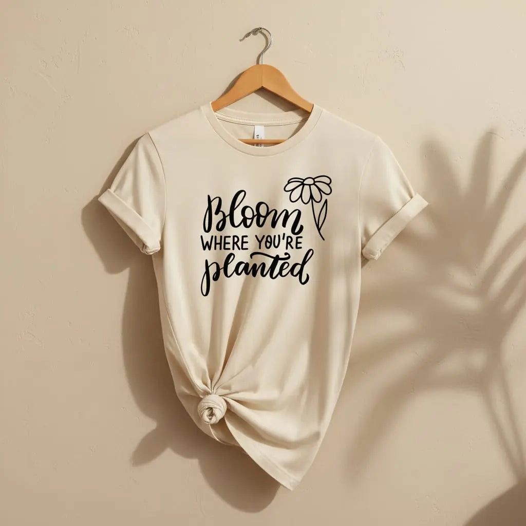 Bloom Where You're Planted T-Shirt Ethical Earth Store