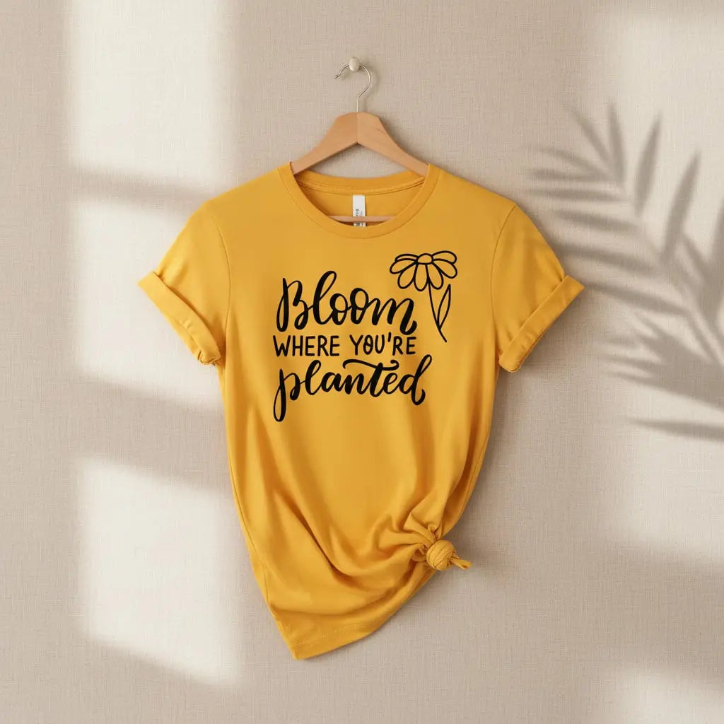 Bloom Where You're Planted T-Shirt Ethical Earth Store