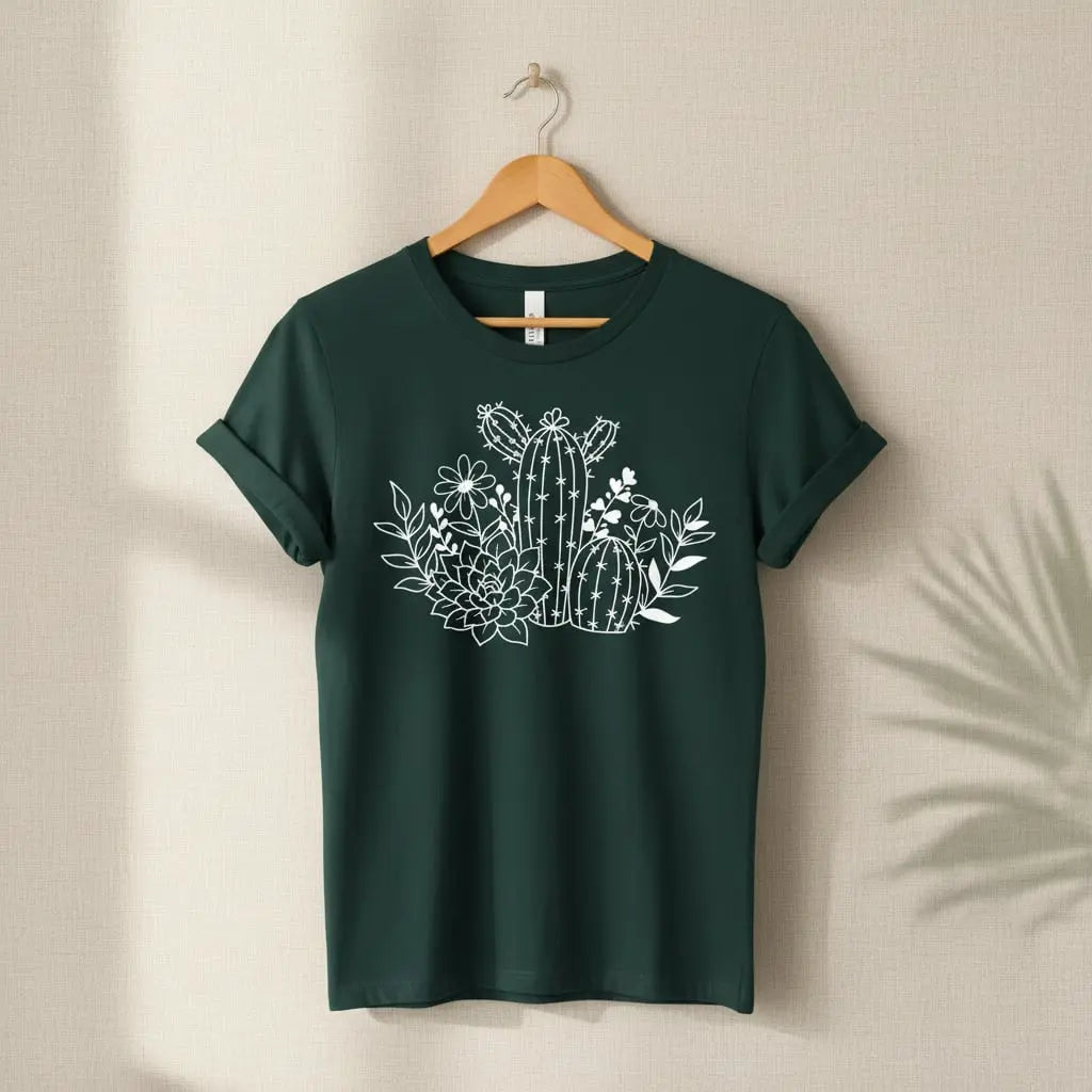 Succulents T-Shirt Ethical Earth Store
