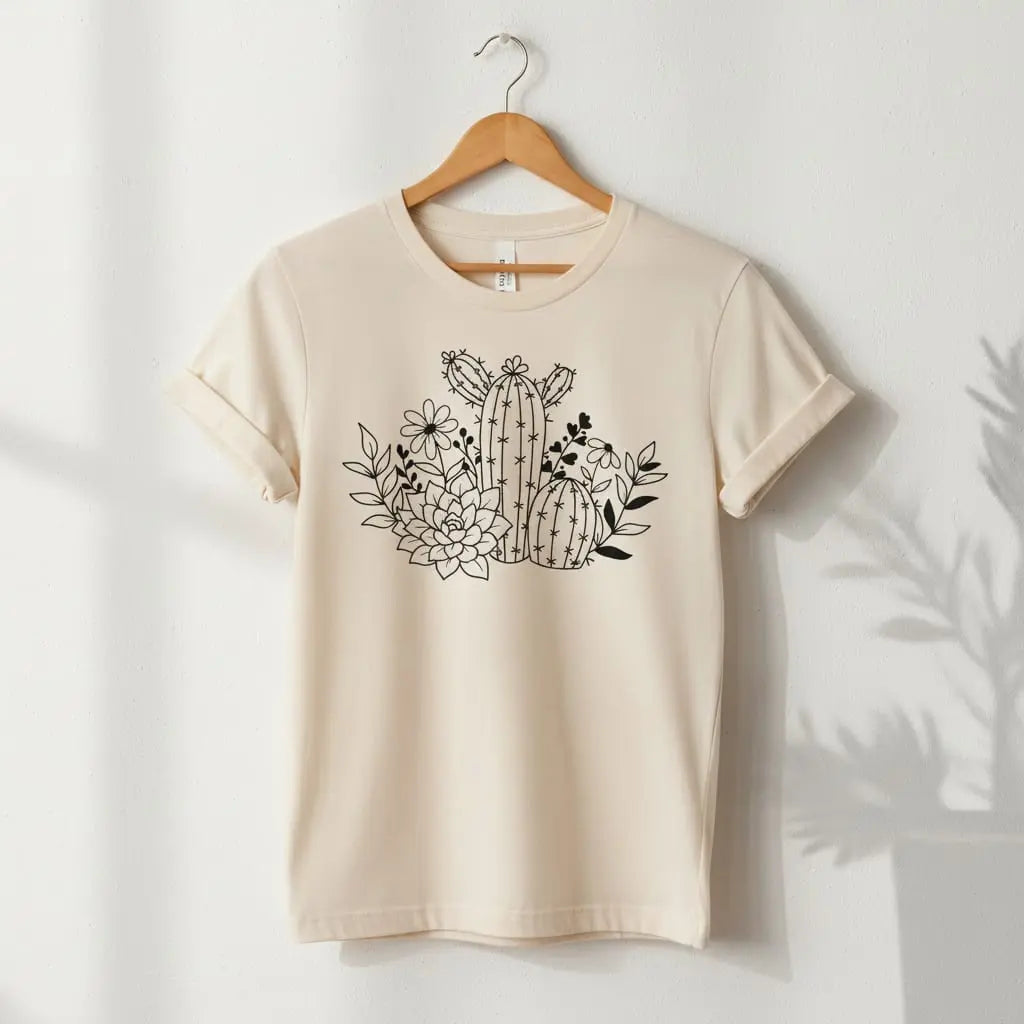 Succulents T-Shirt Ethical Earth Store