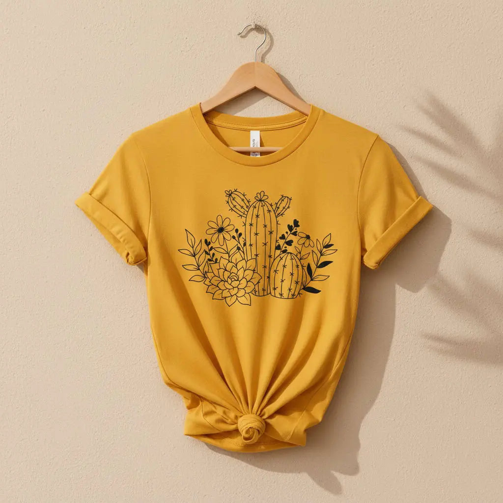 Succulents T-Shirt Ethical Earth Store