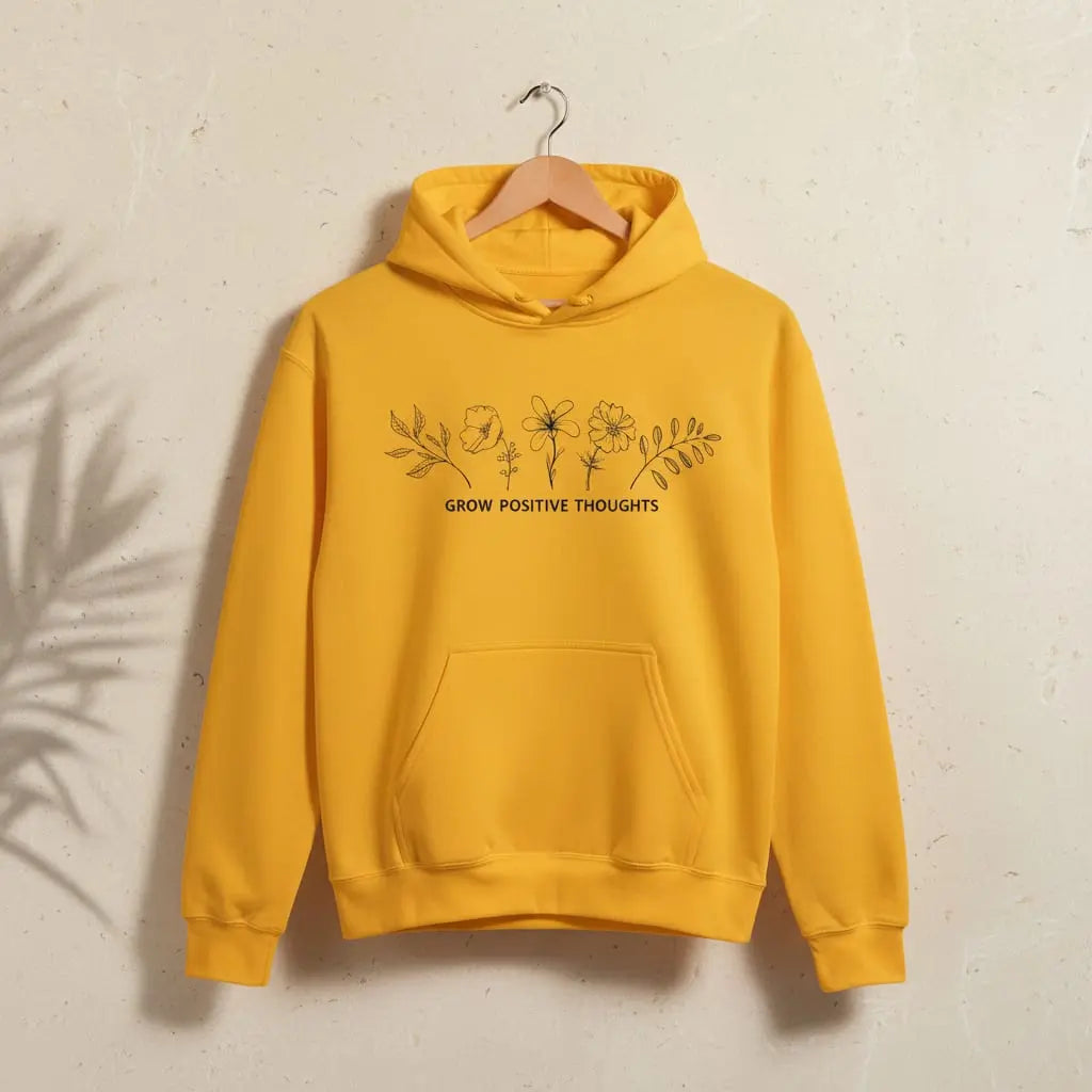 Grow Positive Thoughts Hoodie Ethical Earth Store