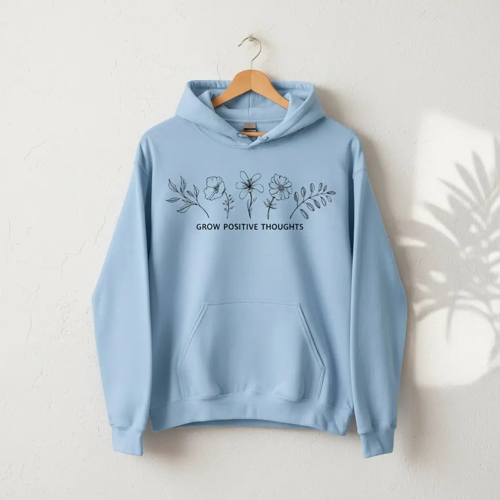 Grow Positive Thoughts Hoodie Ethical Earth Store