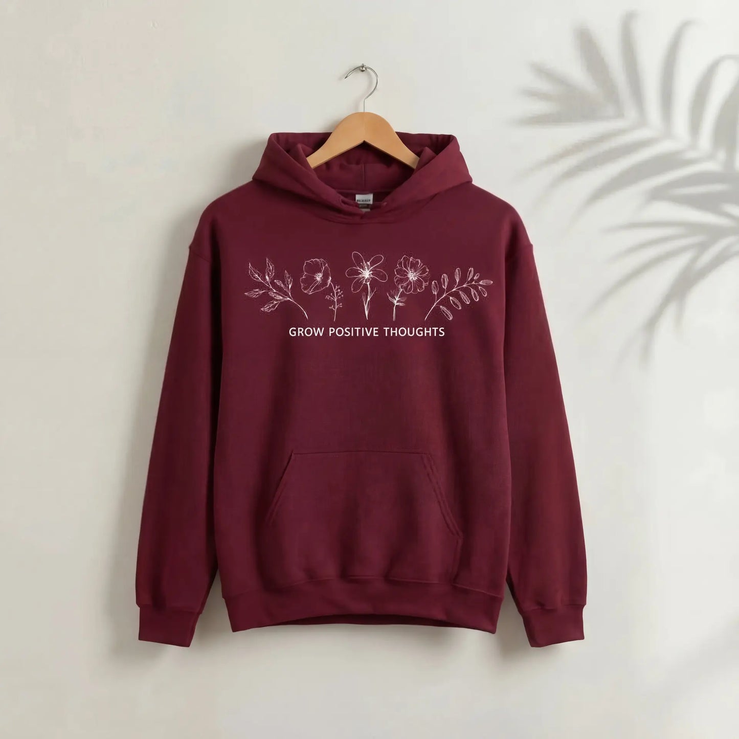Grow Positive Thoughts Hoodie Ethical Earth Store