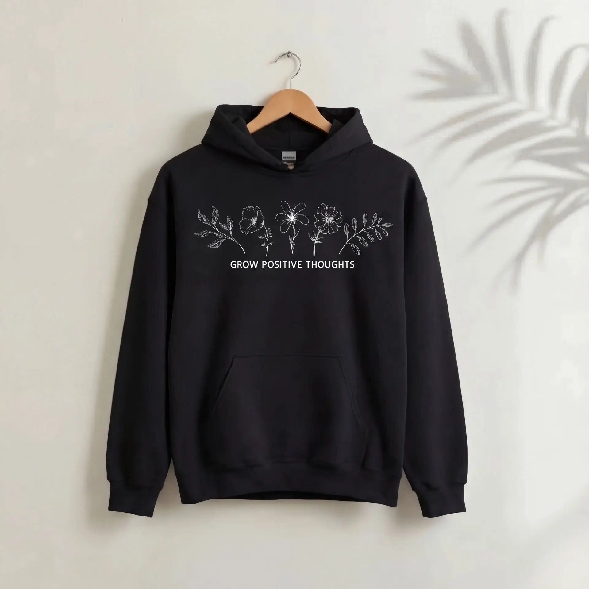 Grow Positive Thoughts Hoodie Ethical Earth Store
