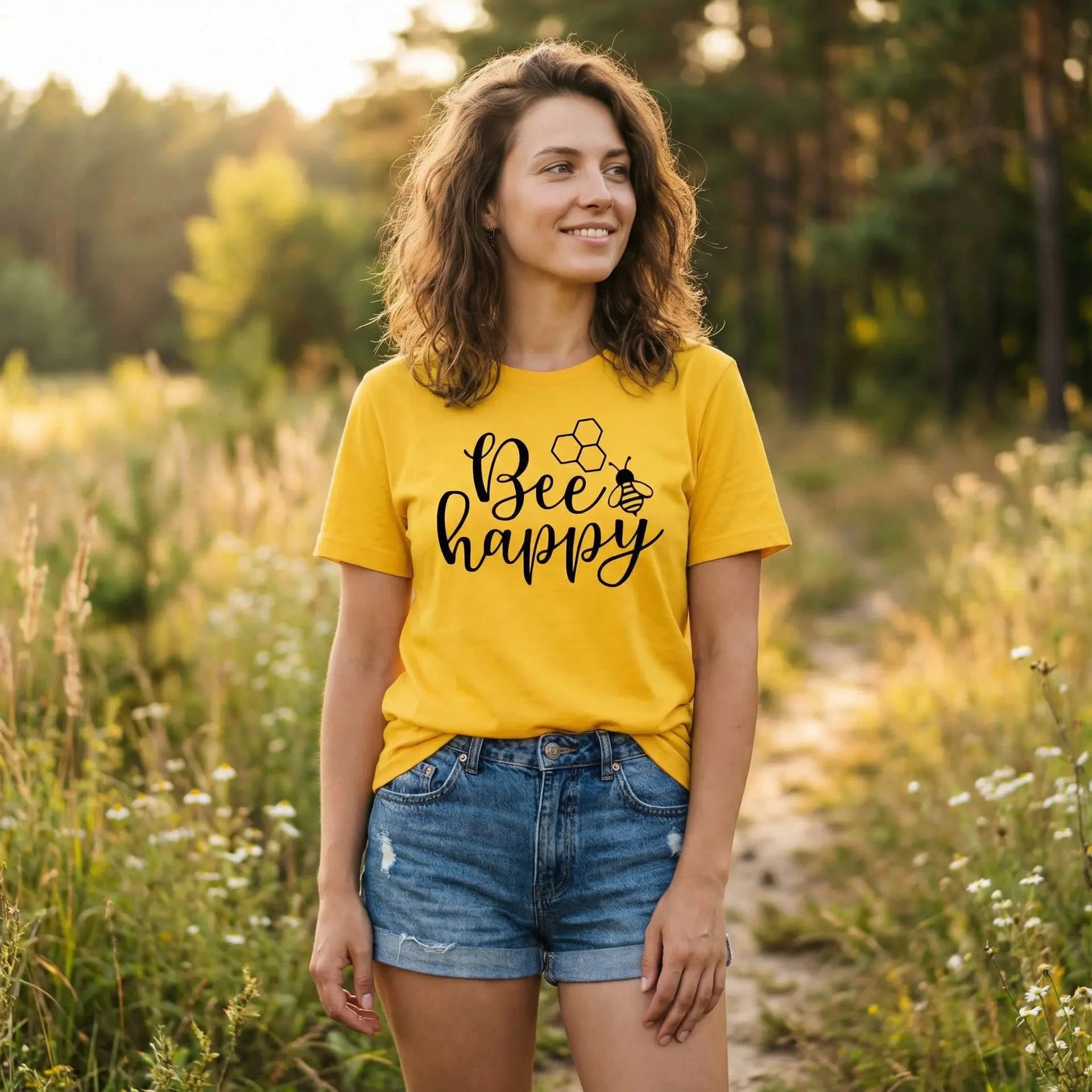 Bee Happy T-Shirt Ethical Earth Store