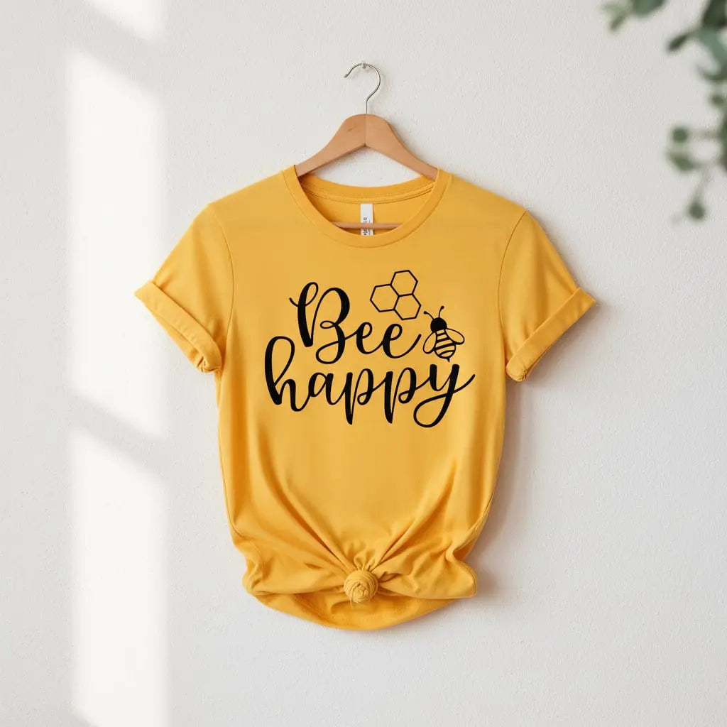 Bee Happy T-Shirt Ethical Earth Store