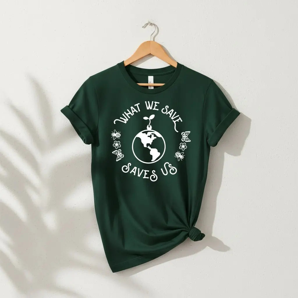 What We Save, Saves Us T-Shirt Ethical Earth Store