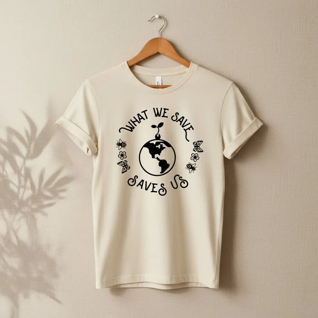 What We Save, Saves Us T-Shirt Ethical Earth Store