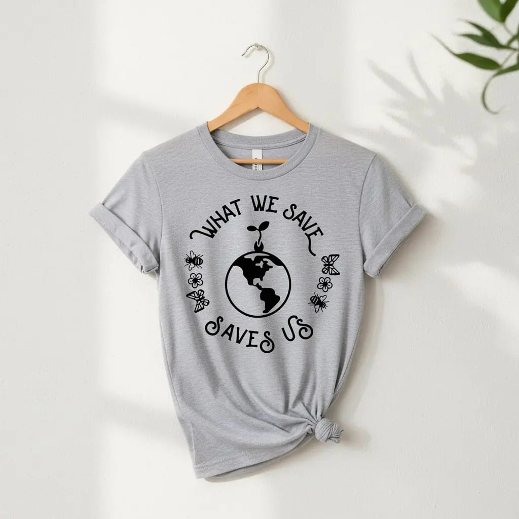 What We Save, Saves Us T-Shirt Ethical Earth Store