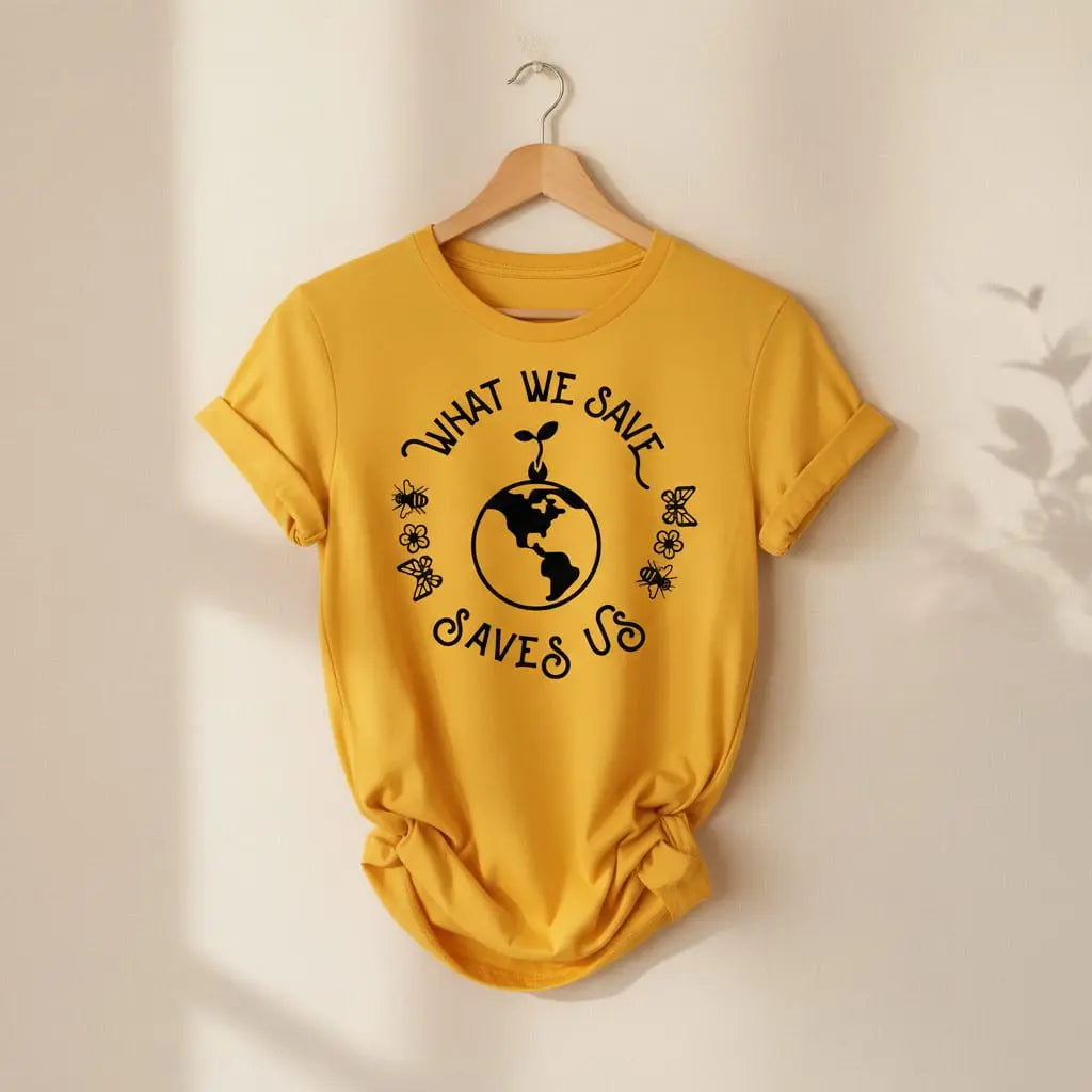 What We Save, Saves Us T-Shirt Ethical Earth Store