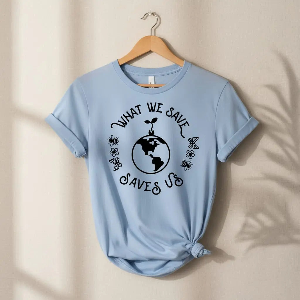 What We Save, Saves Us T-Shirt Ethical Earth Store