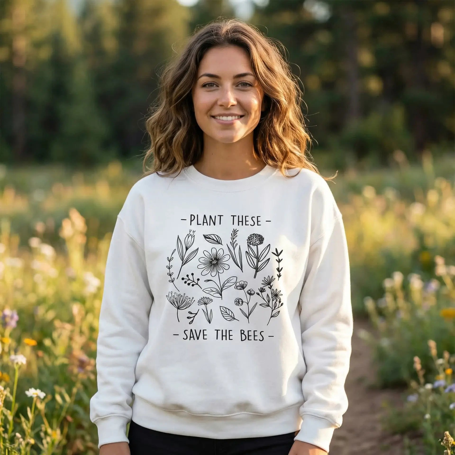 Plant These, Save The Bees Sweatshirt Ethical Earth Store