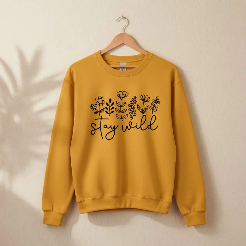 Stay Wild Sweatshirt Ethical Earth Store