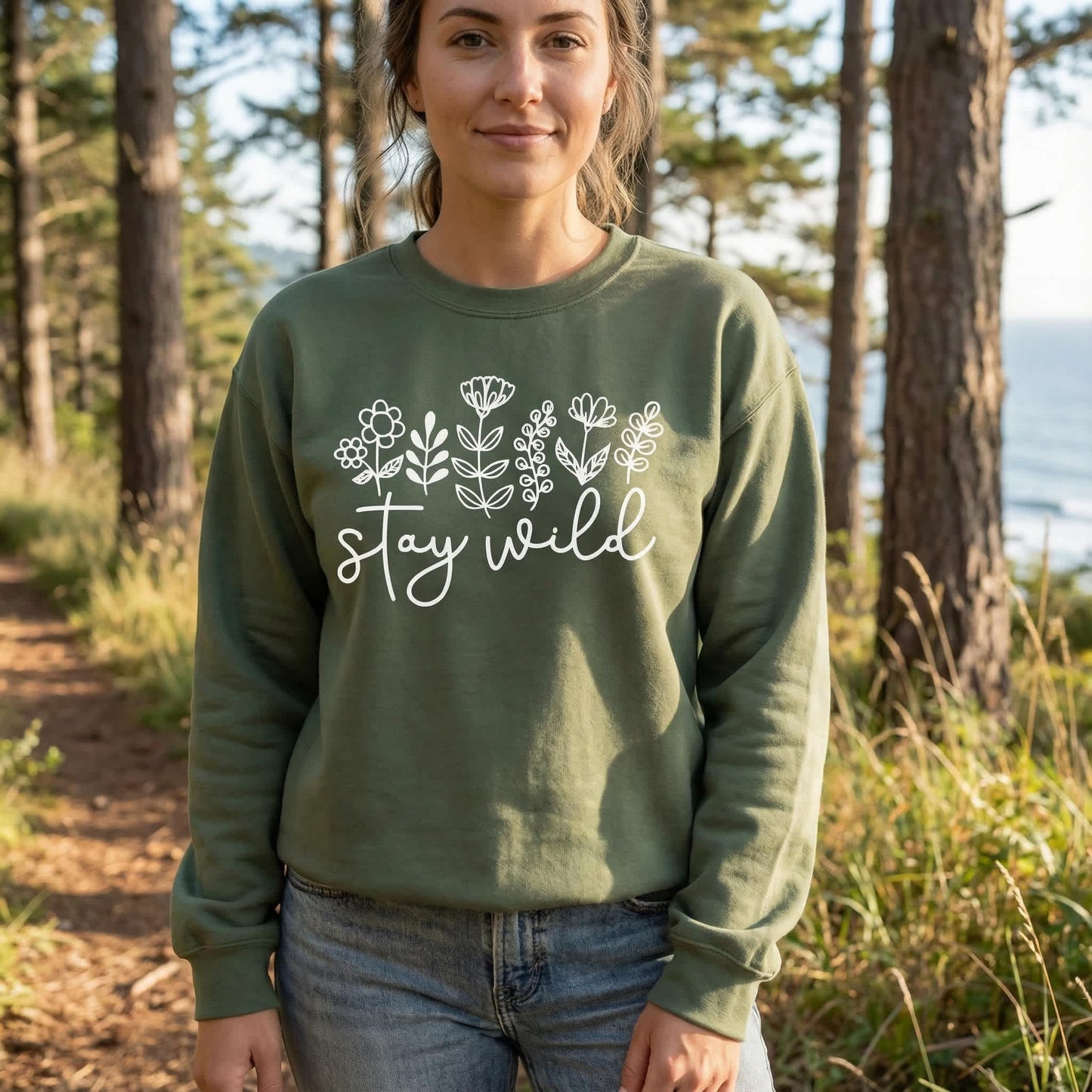 Stay Wild Sweatshirt Ethical Earth Store