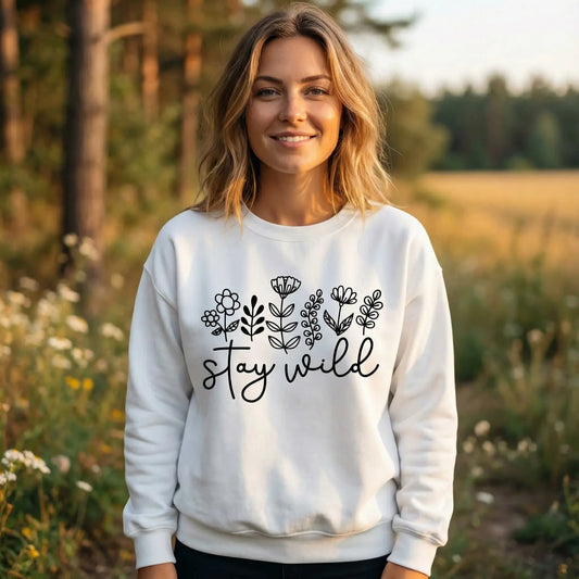 Stay Wild Sweatshirt Ethical Earth Store
