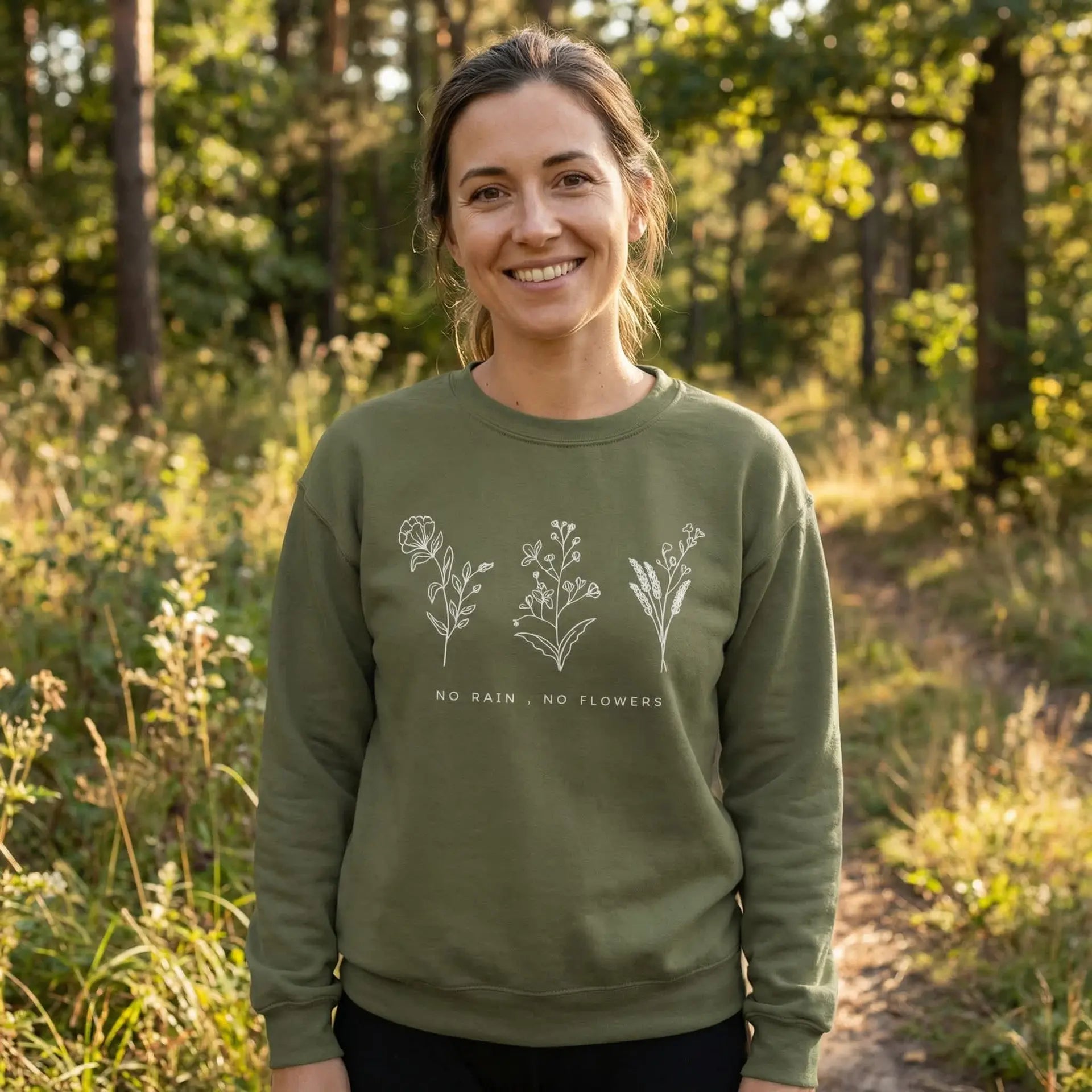 No Rain, No Flowers Sweatshirt Ethical Earth Store