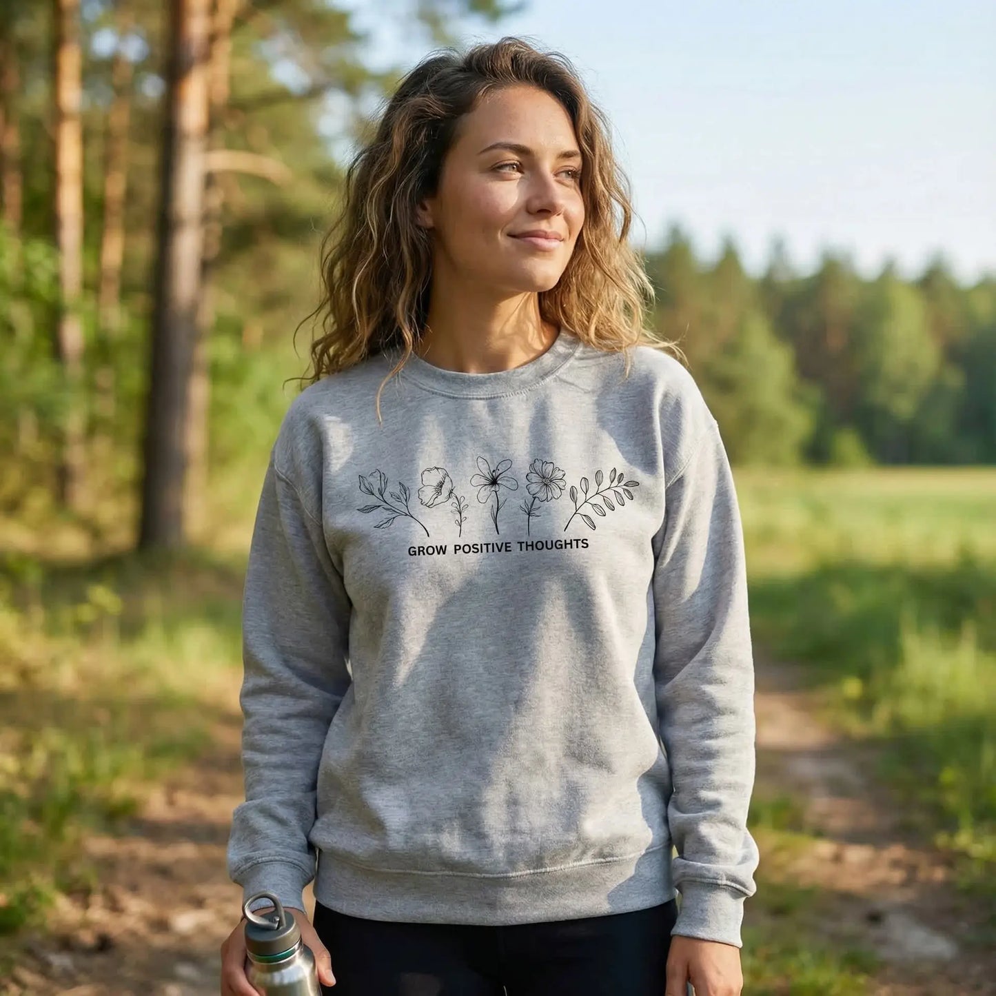 Grow Positive Thoughts Sweatshirt Ethical Earth Store