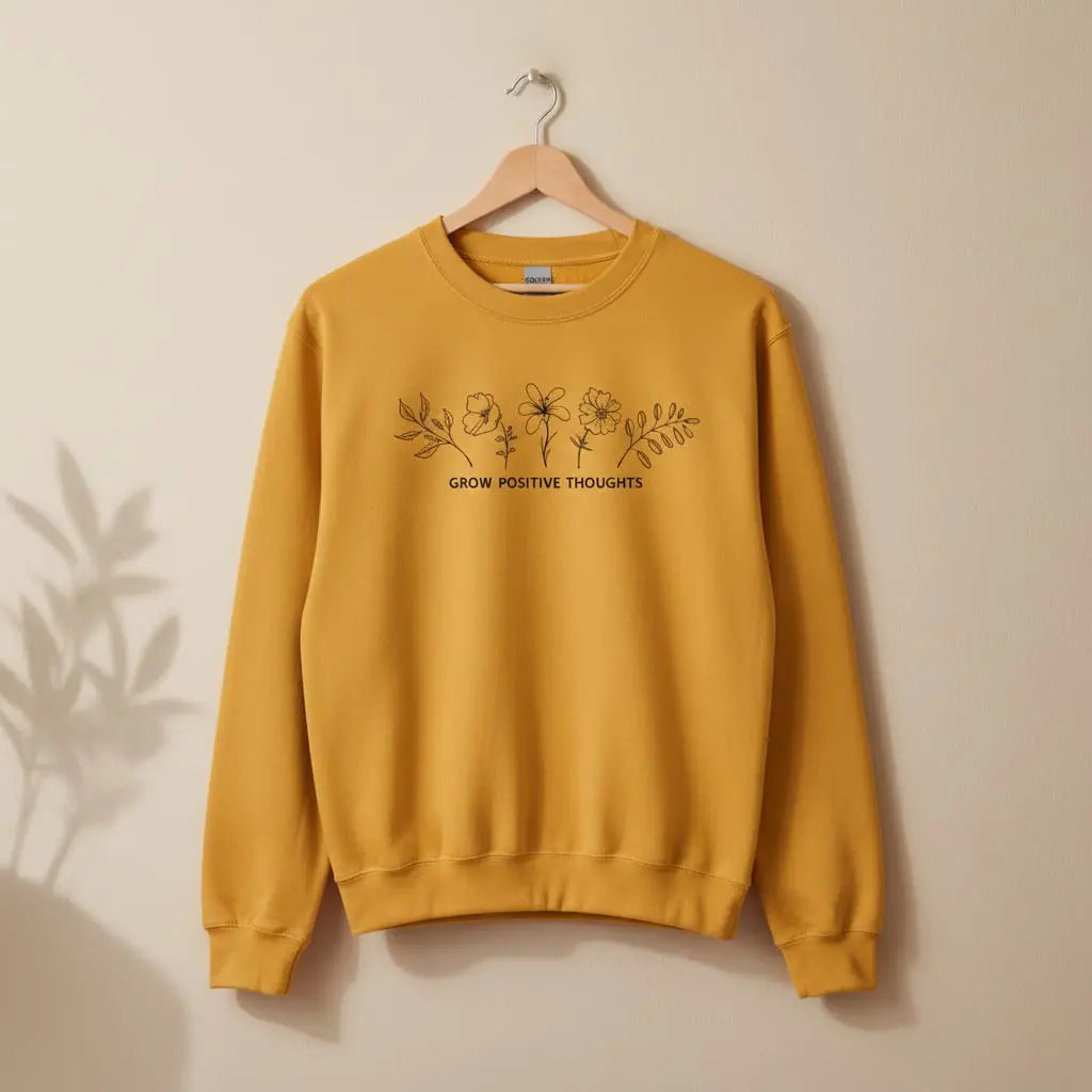 Grow Positive Thoughts Sweatshirt Ethical Earth Store