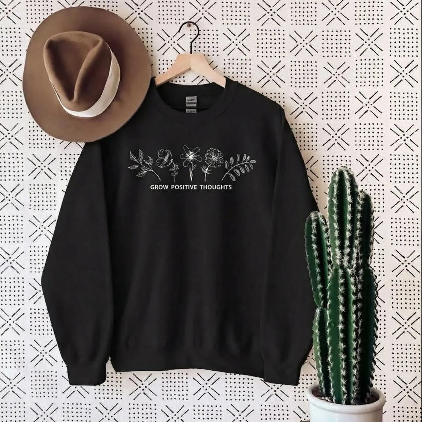 Grow Positive Thoughts Sweatshirt Ethical Earth Store