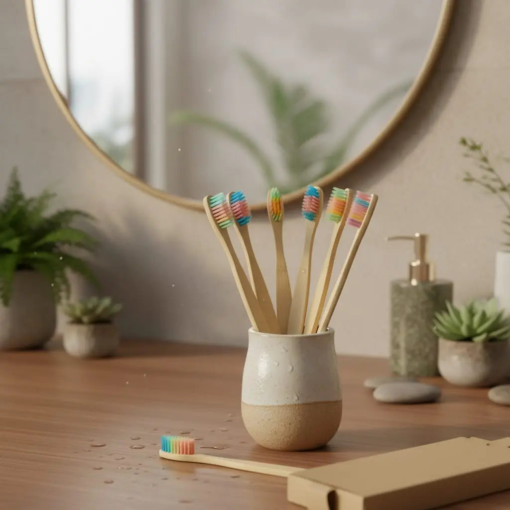 Limited Edition Bamboo Toothbrush - 10 Pieces Ethical Earth Store