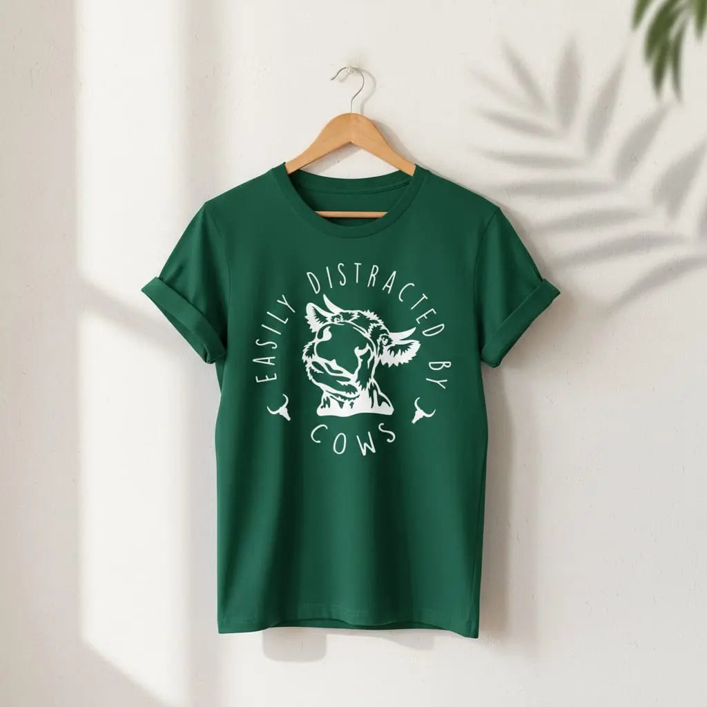 Distracted By Cows T-Shirt Ethical Earth Store