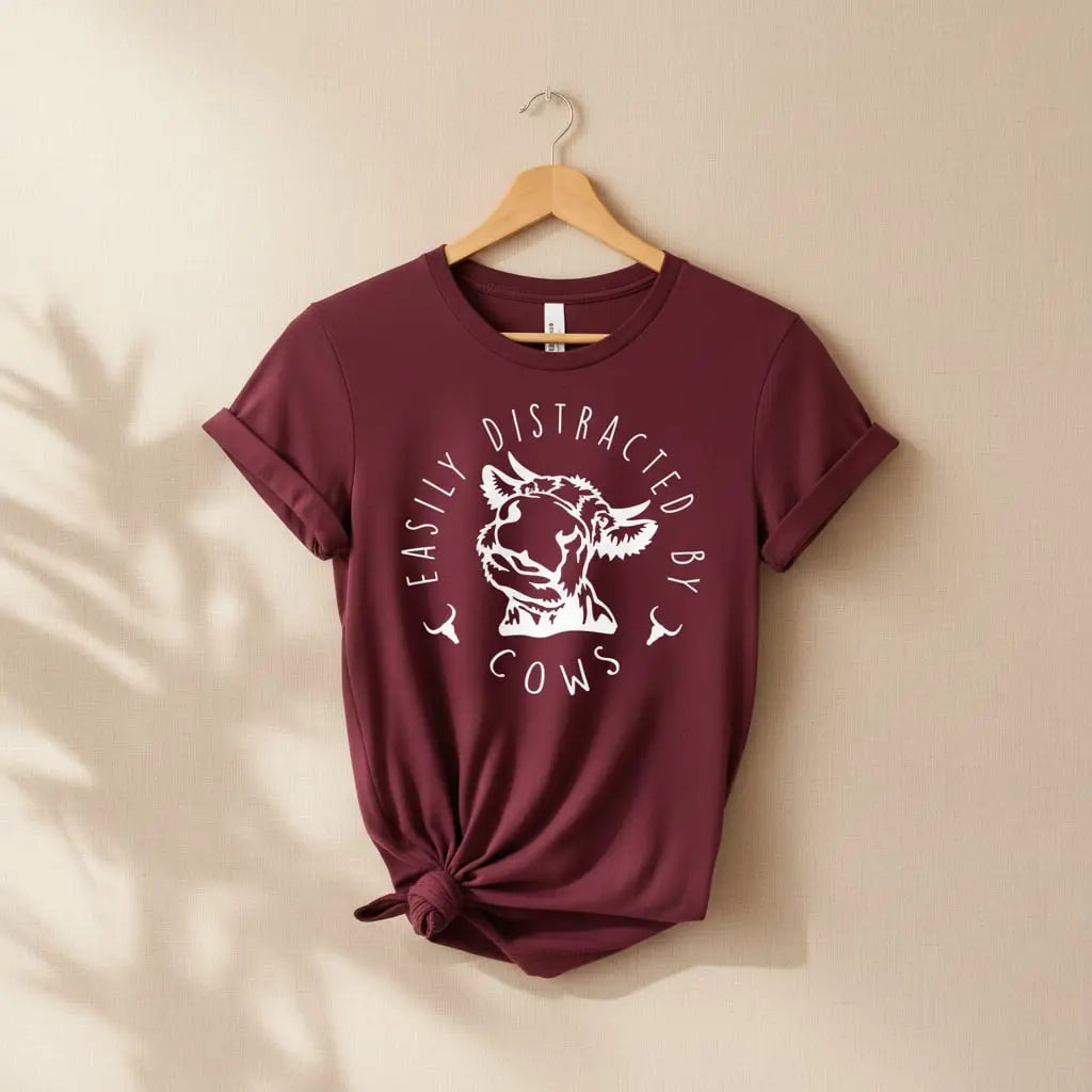Distracted By Cows T-Shirt Ethical Earth Store