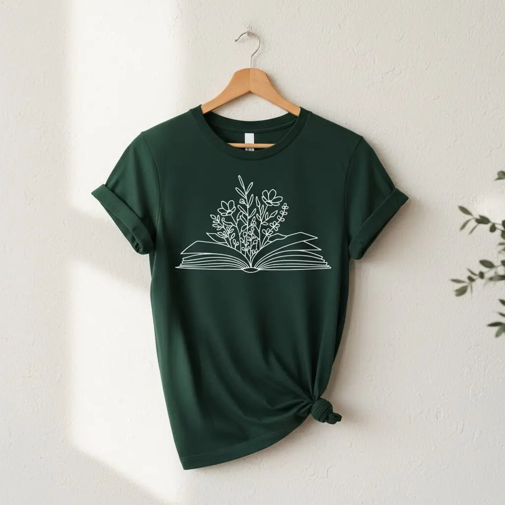 Wildflower Book T-Shirt Ethical Earth Store