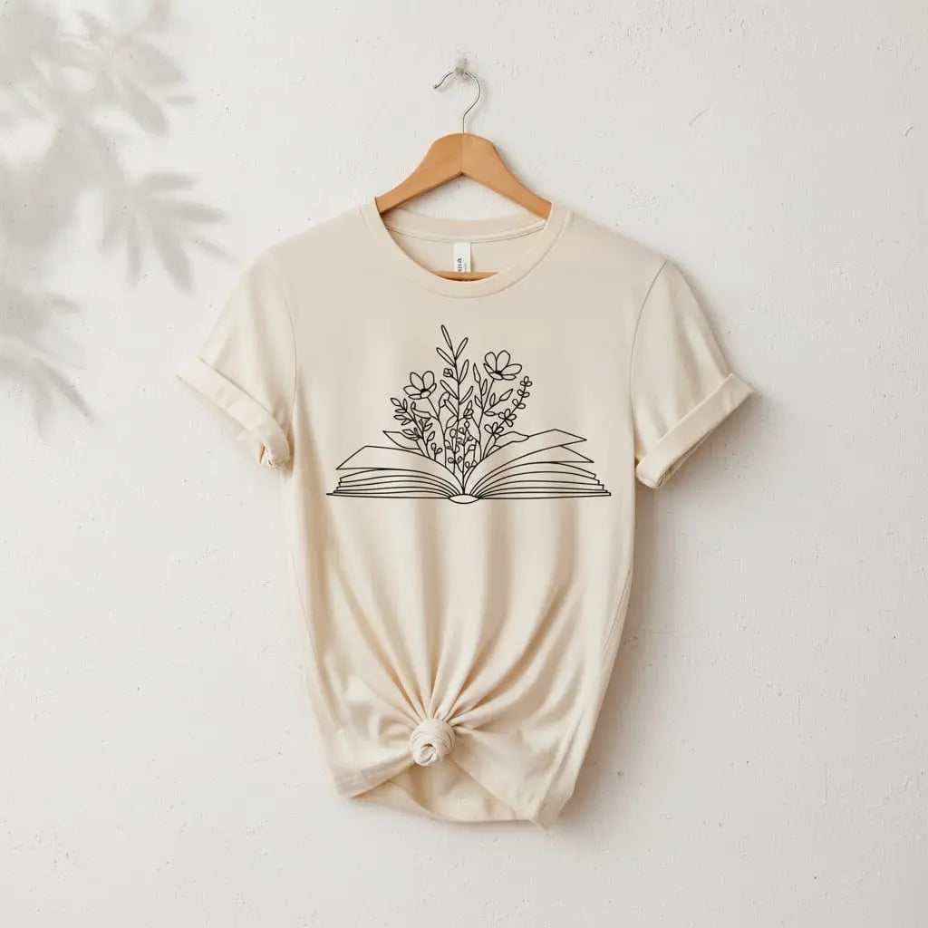 Wildflower Book T-Shirt Ethical Earth Store
