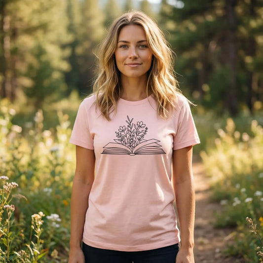 Wildflower Book T-Shirt Ethical Earth Store